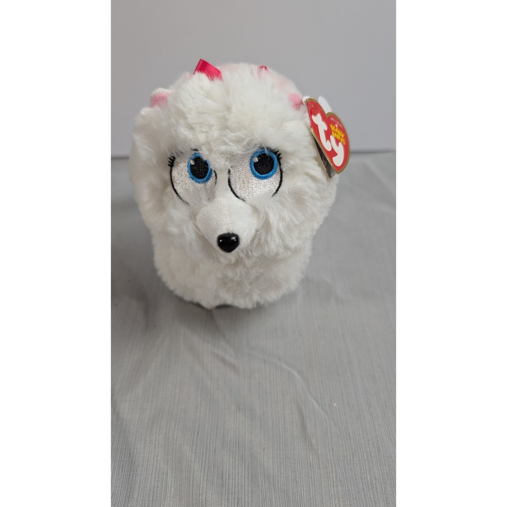 Ty Beanie Babies Gidget Secret Life of Pets 6 inch White Pomeranian Dog Plush